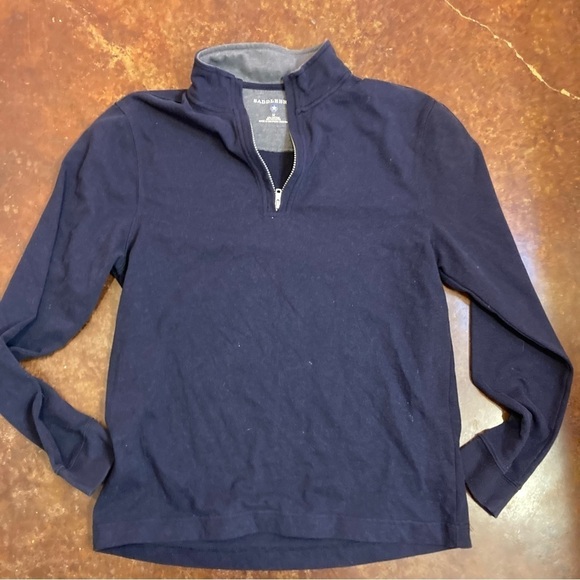 Men’s Navy Saddlebred 1/4 Zip Pullover Sweatshirt Style - Picture 1 of 2